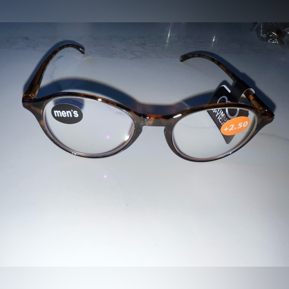 Nwt men’s brown tortoise shell plastic frame readers - 2.50 - Picture 6 of 11